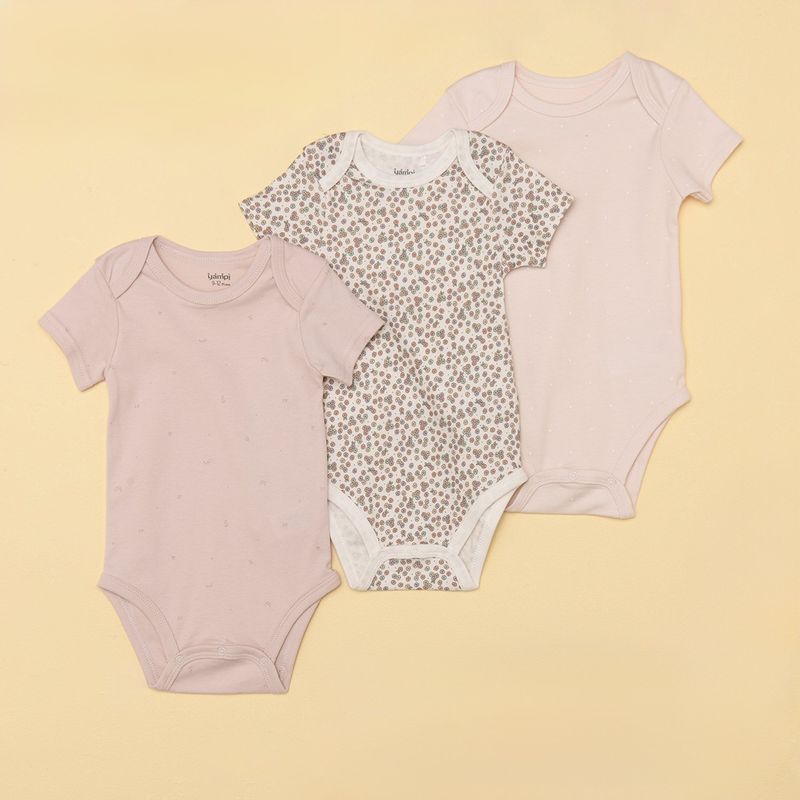 YAMP - Body Bebé niña Pack de 3 unidades Algodón Yamp