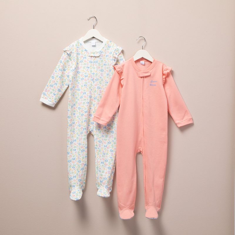 YAMP - Pijamas para Bebé niña Pack de 2 unidades Manga larga de Algodón Yamp