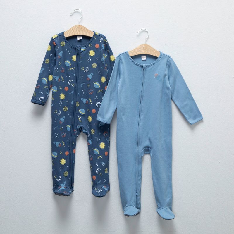 YAMP - Pijama Niño Pack de 2 unidades con Estampado Manga larga de Algodón Yamp