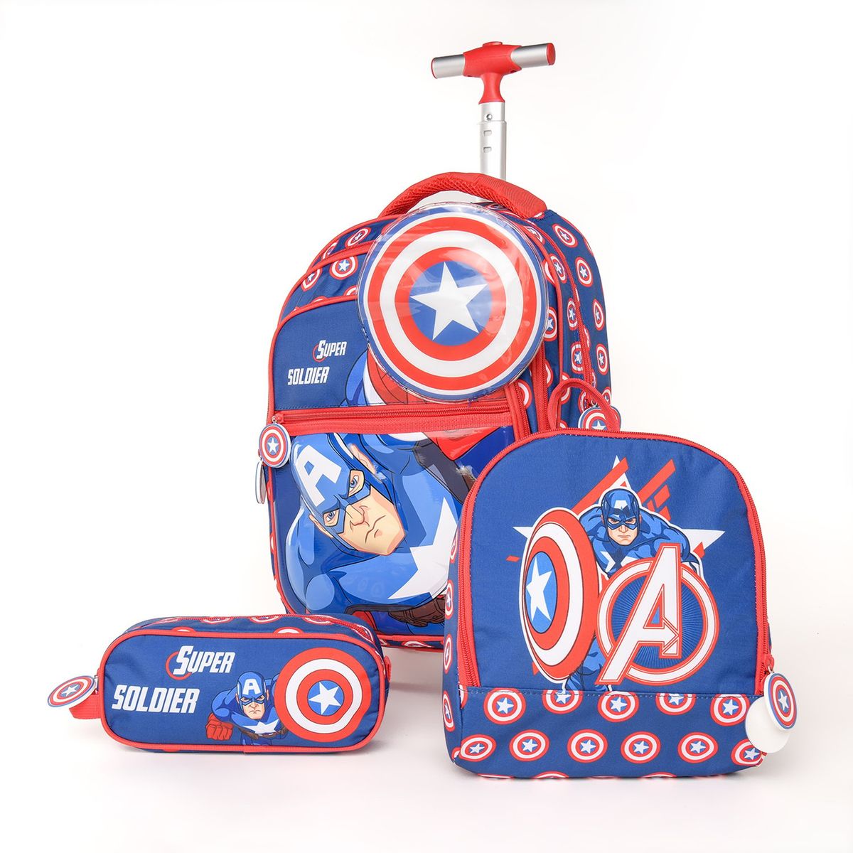 AVENGERS - Maleta con ruedas para niños Marvel: Capitán América
