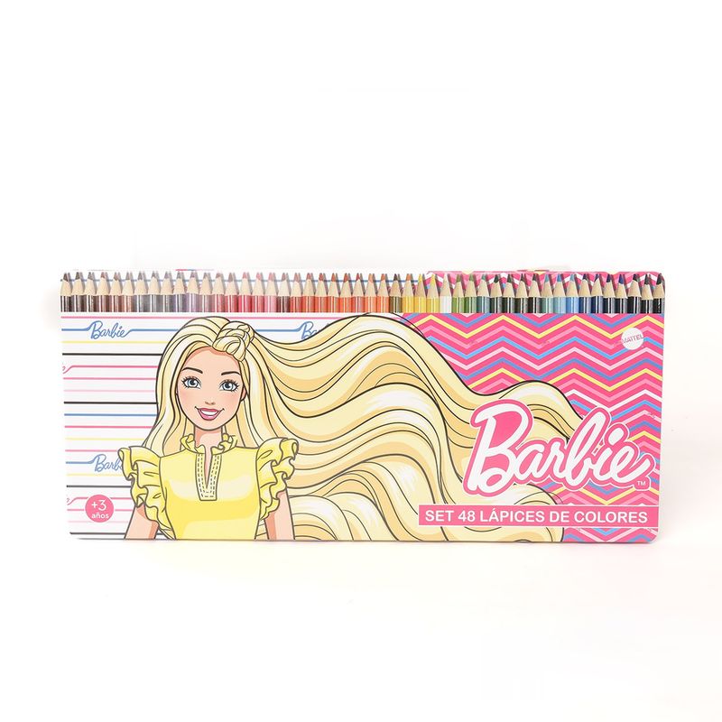 BARBIE - Set de utiles Lata 48 Colores Barbie Miscelaneos  Barbie