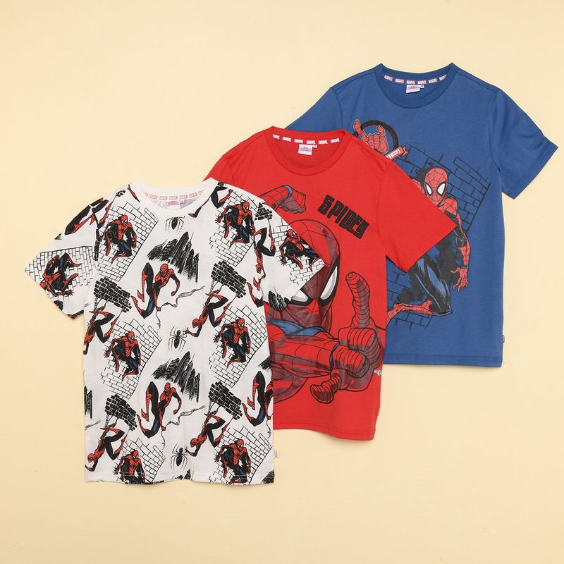 GALAX - Camiseta Niño Manga corta en Algodón Spider-Man