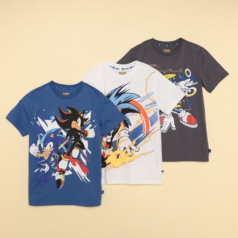 - Camiseta Niño Manga corta en Algodón Sonic