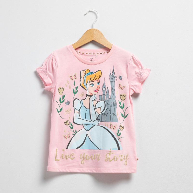 PRINCESS - Camiseta Niña Manga corta de Algodón Princess