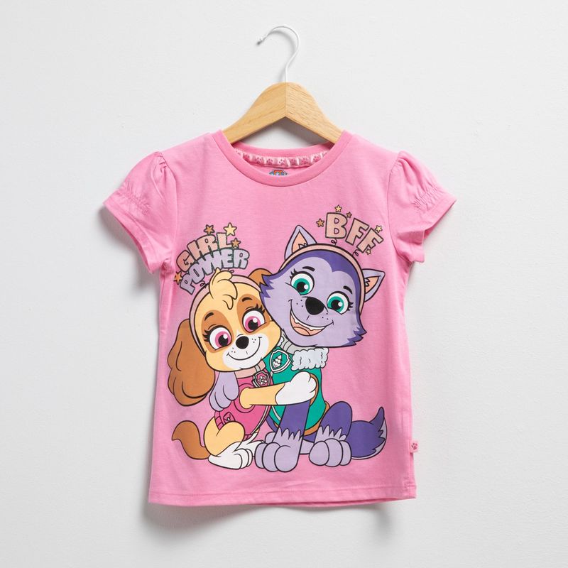 PAW PATROL - Camiseta Niña con Estampado Manga corta Algodón Paw Patrol