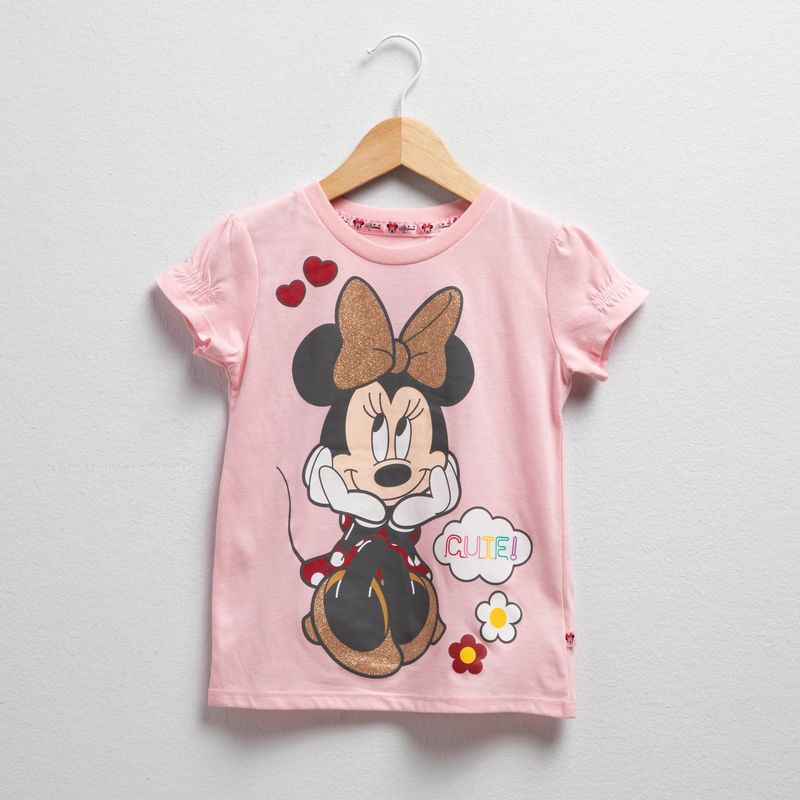 MINNIE - Camiseta Niña Manga corta en Algodón Minnie
