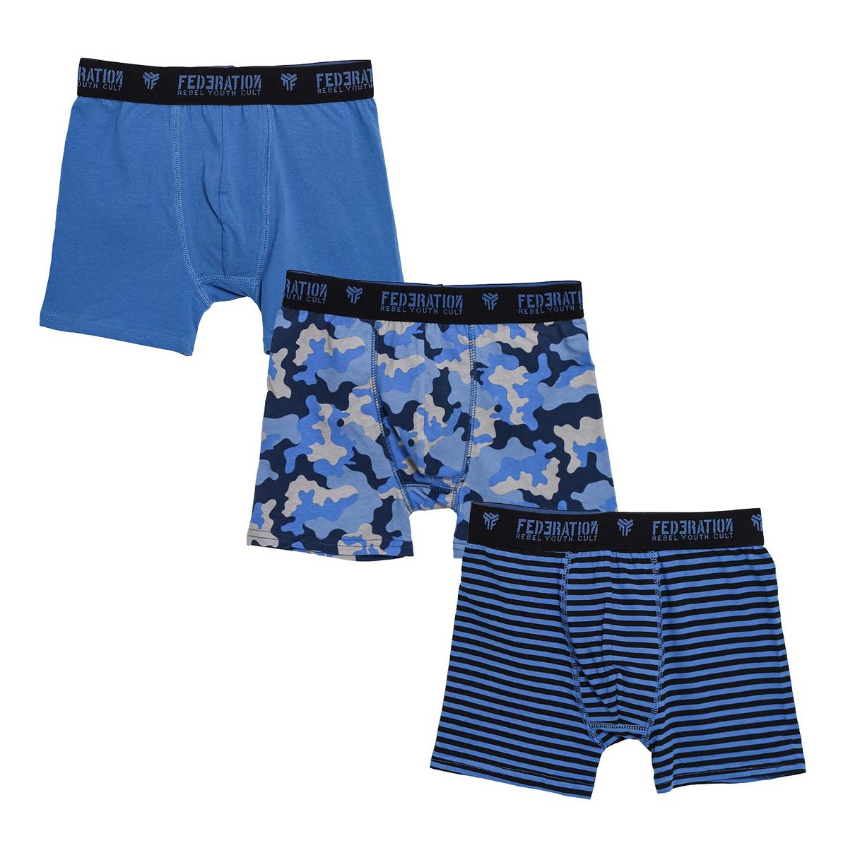FEDERATION - Boxer Niño Pack de 3 unidades Algodón Federation