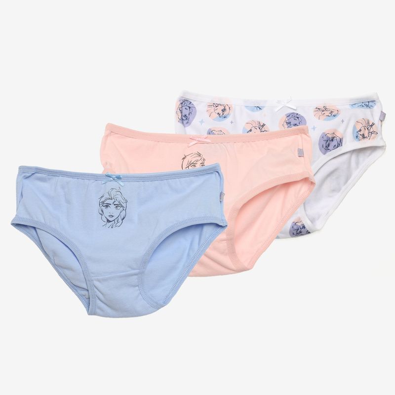 DISNEY - Pantys para Niña Pack de 3 unidades Cintura elásticada de Algodón Frozen