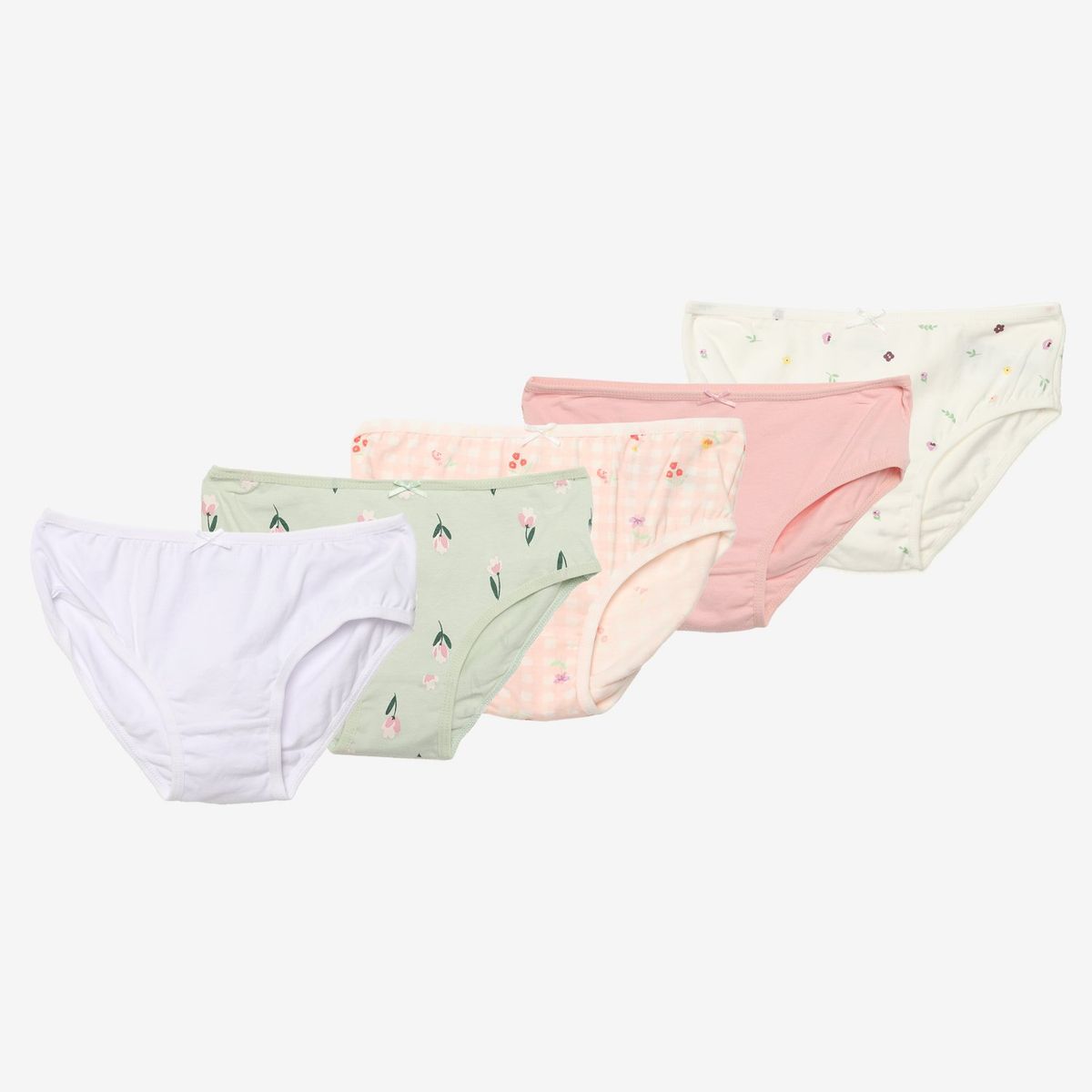 YAMP - Pantys para Niña Pack de 5 unidades Cintura elásticada de Algodón Yamp