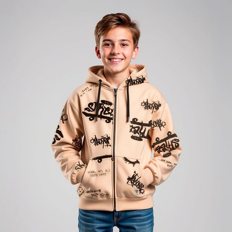 FEDERATION - Saco Niño con Estampado Con capucha de Algodón Federation