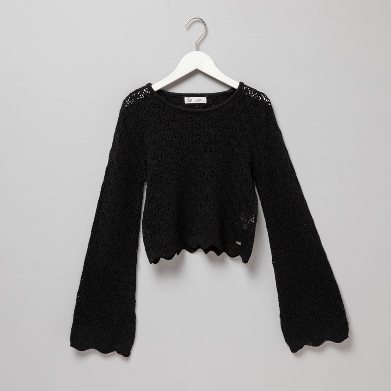 ELV - Saco para Niña con Ojalillo de Algodón ELV