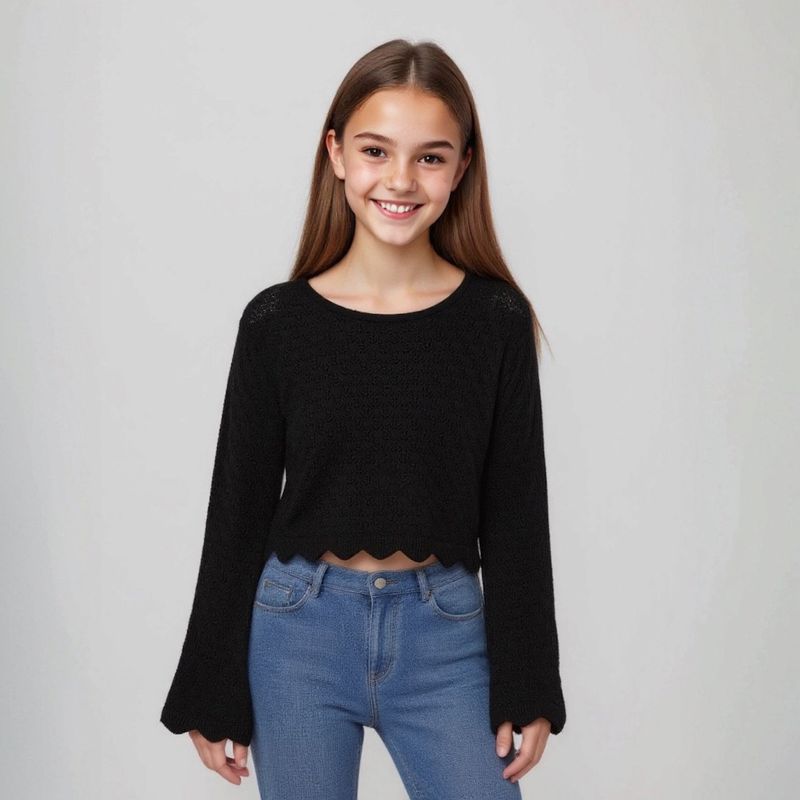 ELV - Saco para Niña con Ojalillo de Algodón ELV