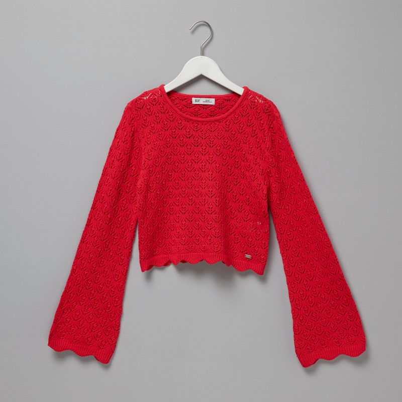 ELV - Saco para Niña con Ojalillo de Algodón ELV