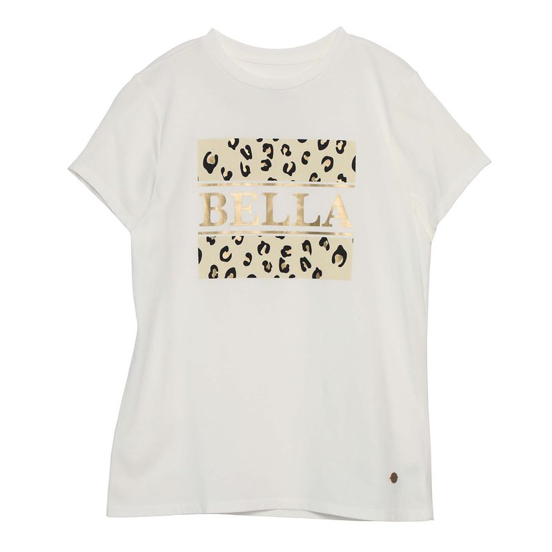 ELV - Camiseta Niña con Estampado Manga corta Algodón ELV