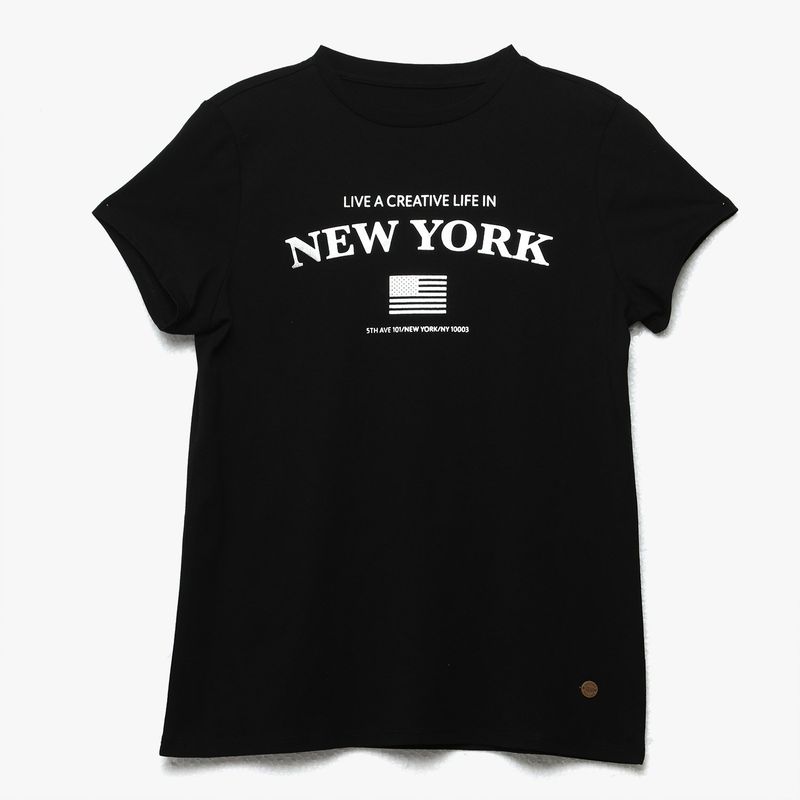 ELV - Camiseta Niña con Estampado Manga corta Algodón ELV