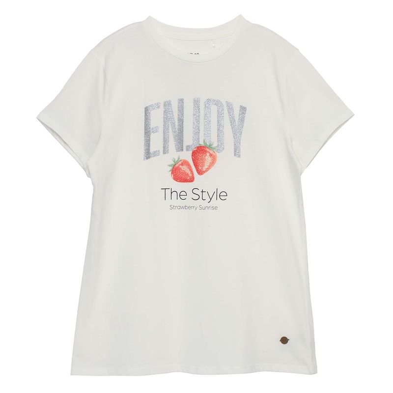 ELV - Camiseta Niña con Estampado Manga corta Algodón ELV
