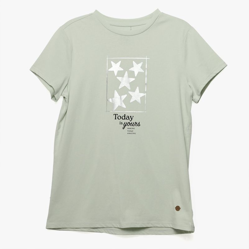 ELV - Camiseta Niña con Estampado Manga corta Algodón ELV