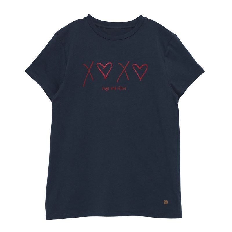 ELV - Camiseta Niña con Estampado Manga corta Algodón ELV