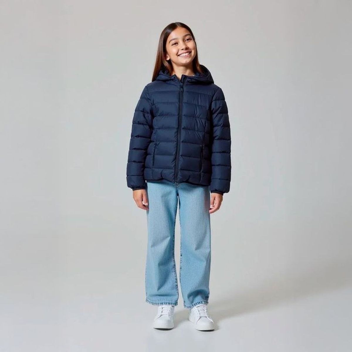 ELV - Chaqueta para Niña Acolchado Con capucha ELV