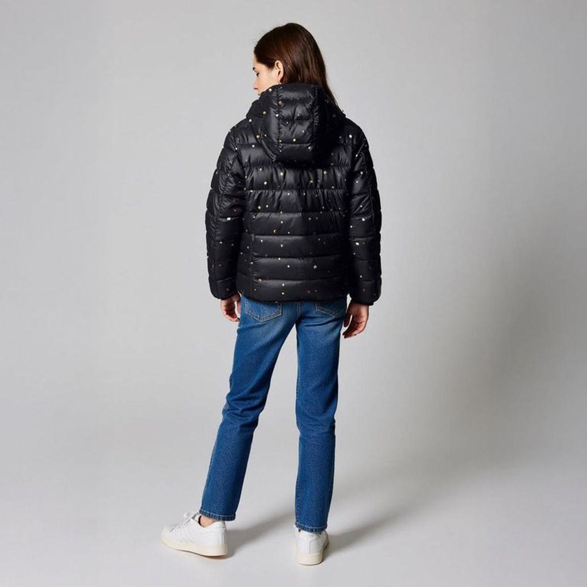 ELV - Chaqueta para Niña Acolchado Con capucha ELV