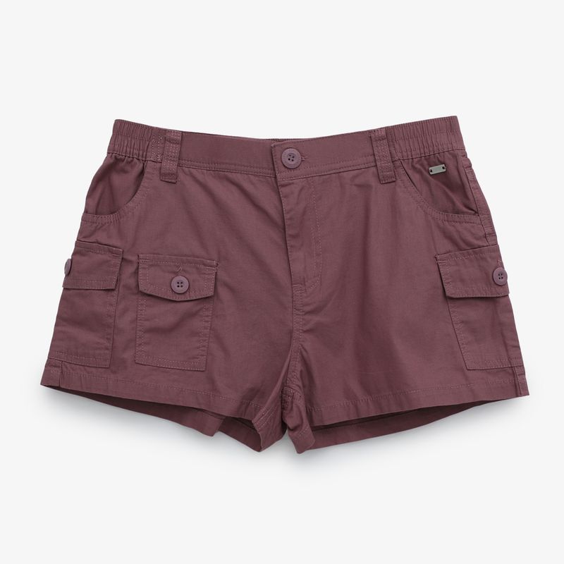 ELV - Short para Niña Cintura elásticada de Algodón ELV