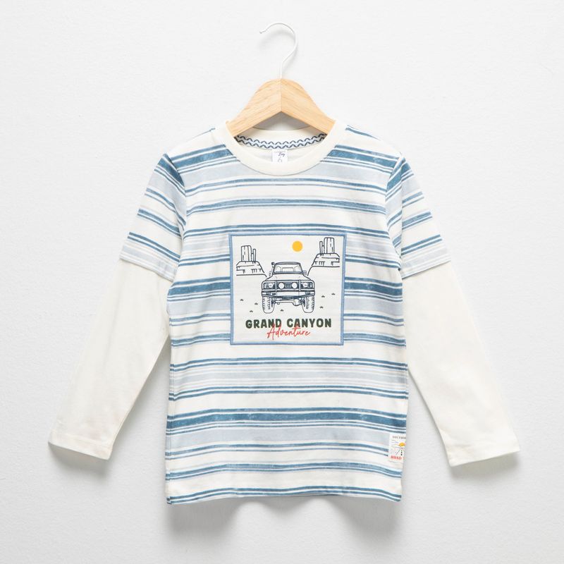 YAMP - Camiseta Niño Rayas Manga larga Algodón Yamp