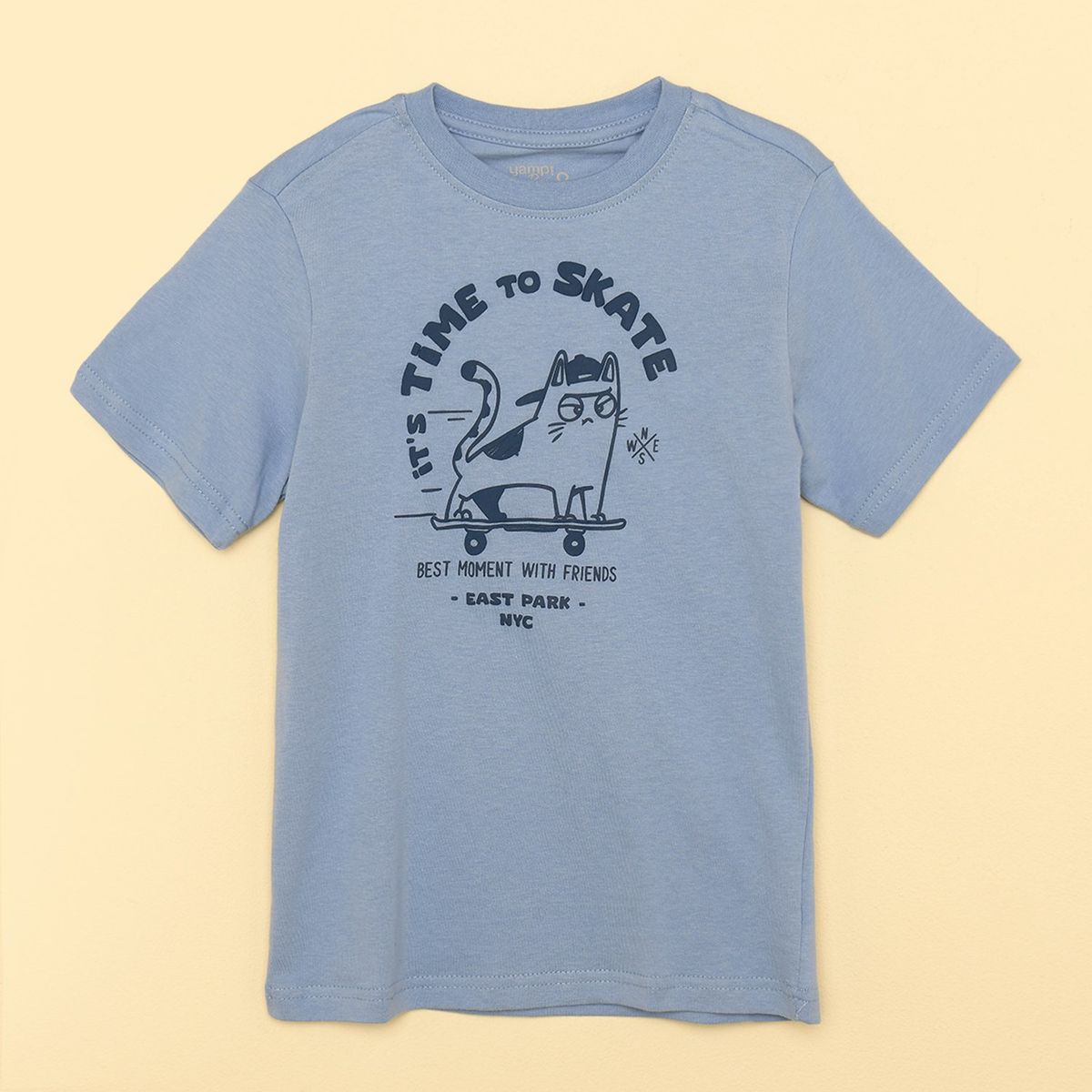 YAMP - Camiseta Niño con Estampado Manga corta de Algodón Yamp