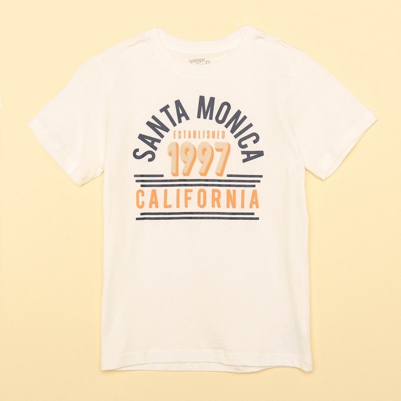 YAMP - Camiseta Niño con Estampado Manga corta de Algodón Yamp