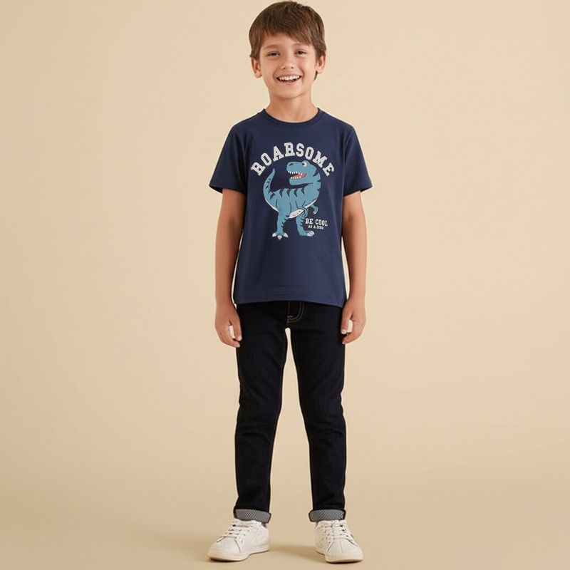 YAMP - Camiseta Niño con Estampado Manga corta de Algodón Yamp