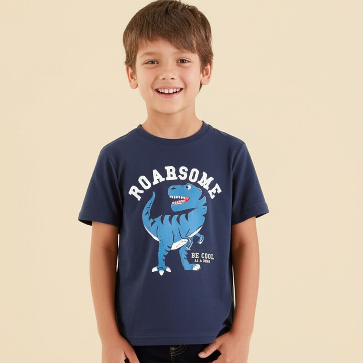 YAMP - Camiseta Niño con Estampado Manga corta de Algodón Yamp