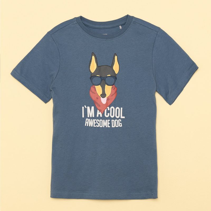 YAMP - Camiseta Niño con Estampado Manga corta de Algodón Yamp