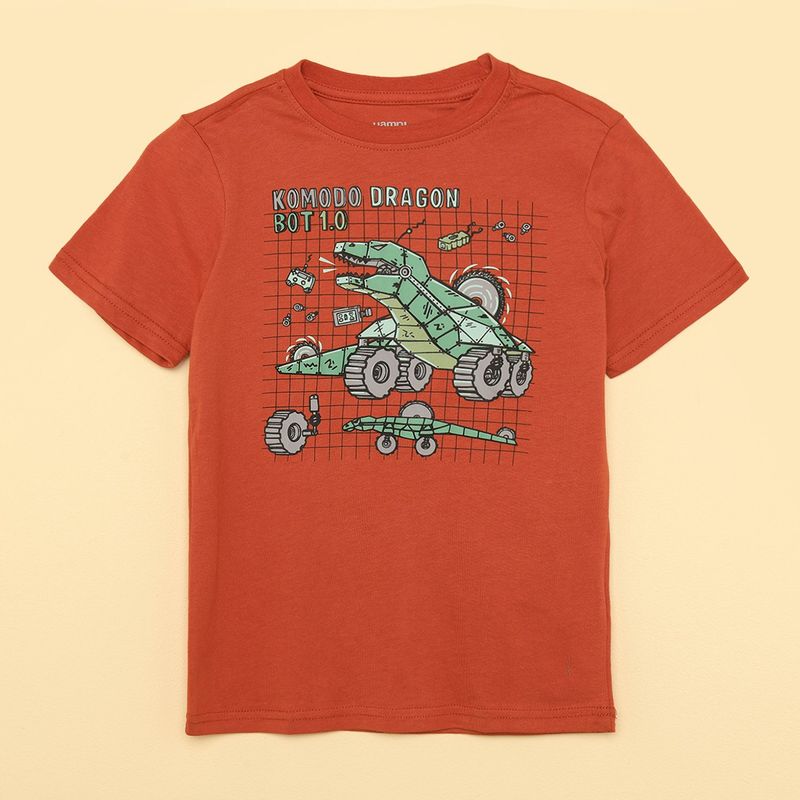 YAMP - Camiseta Niño con Estampado Manga corta de Algodón Yamp