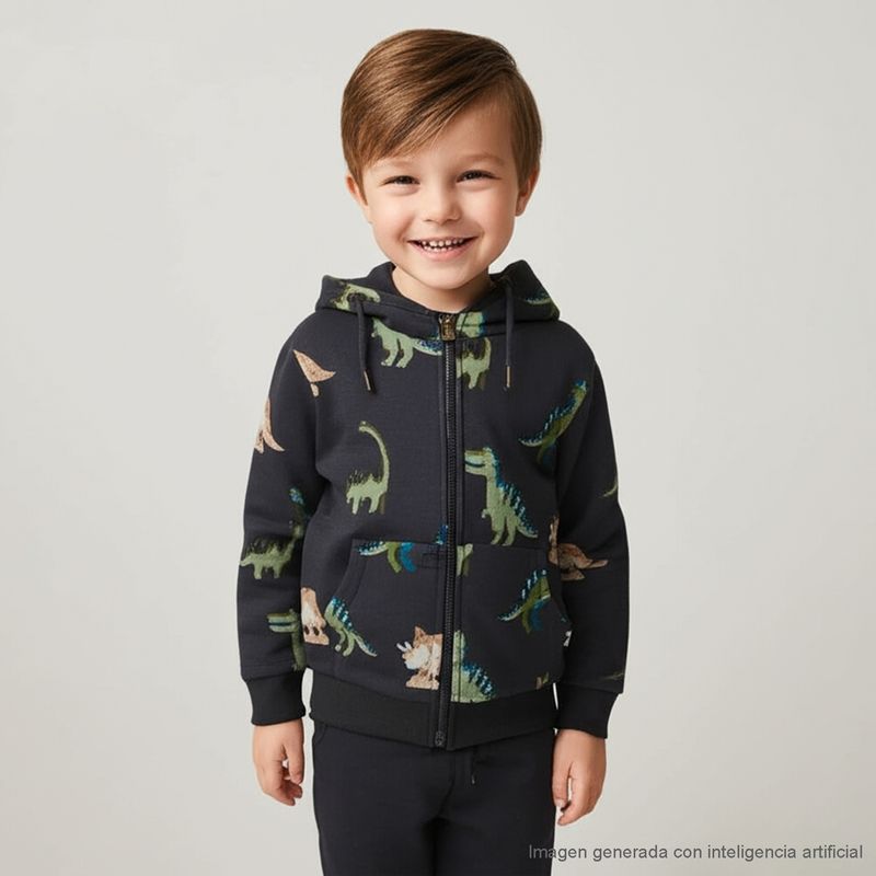 YAMP - Saco Niño con Estampado Con capucha de Algodón Yamp