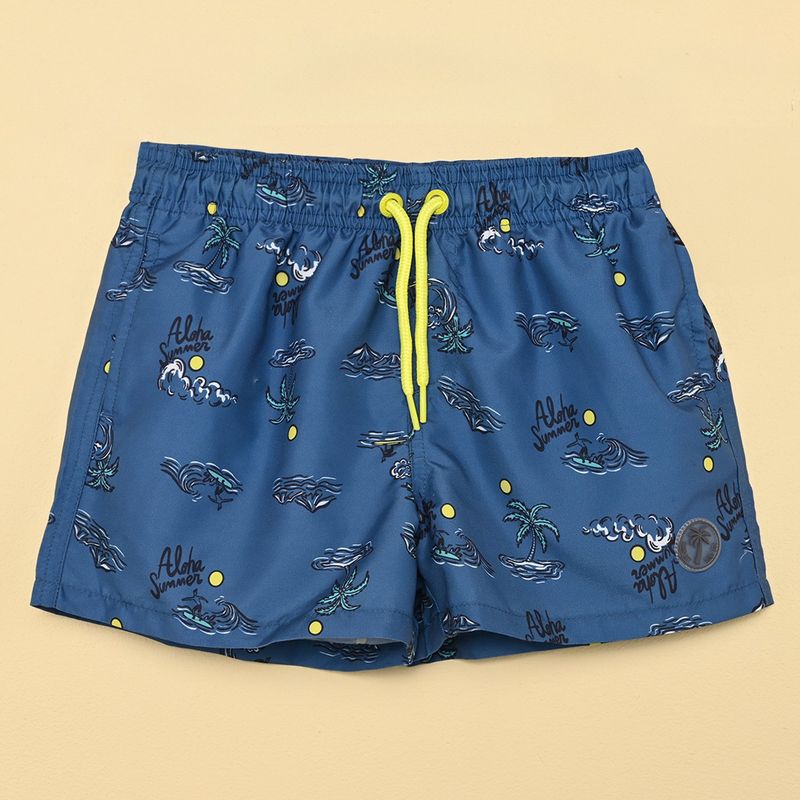 YAMP - Pantaloneta de baño Niño con Estampado Cintura elásticada Yamp