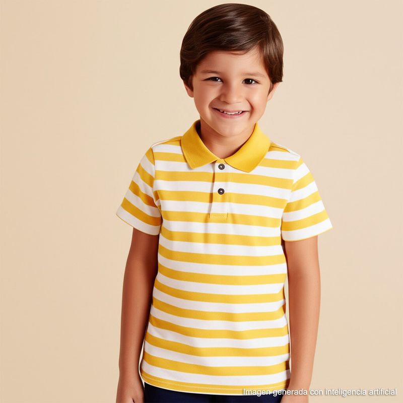 YAMP - Camiseta Polo Niño Con cuello Manga corta Yamp