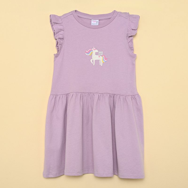 YAMP - Vestido Niña con Estampado Manga corta Algodón Yamp  2