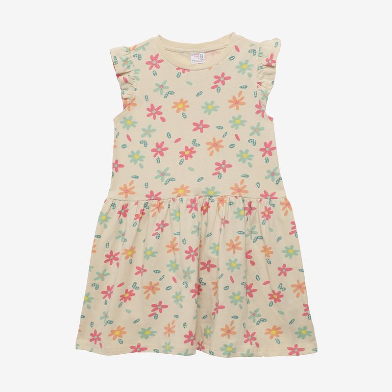 YAMP - Vestido Niña con Estampado Manga corta Algodón Yamp  2