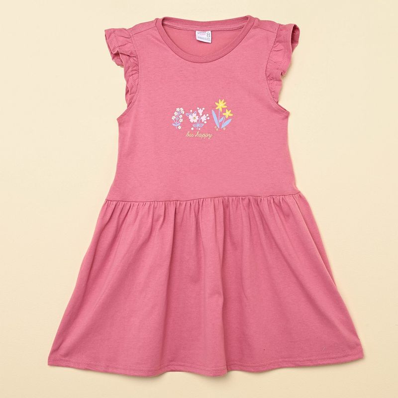 YAMP - Vestido Niña con Estampado Manga corta Algodón Yamp  2