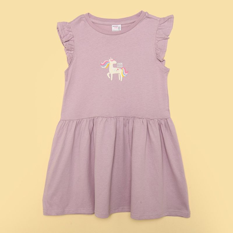 YAMP - Vestido Niña con Estampado Manga corta Algodón Yamp  2