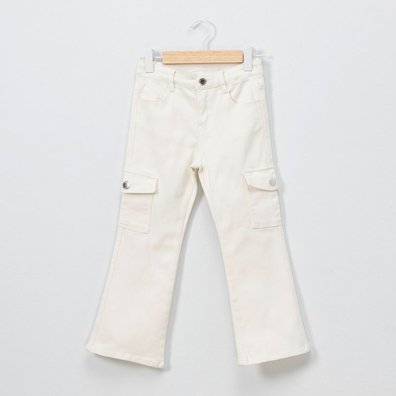 YAMP - Pantalón para Niña Cargo de de Algodón Yamp
