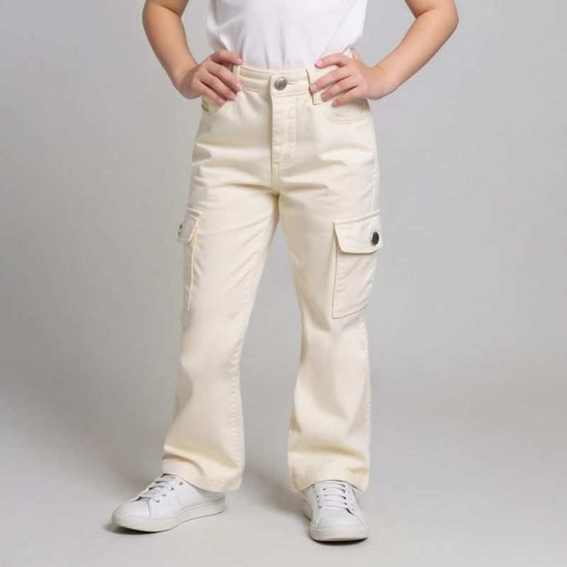 YAMP - Pantalón para Niña Cargo de de Algodón Yamp