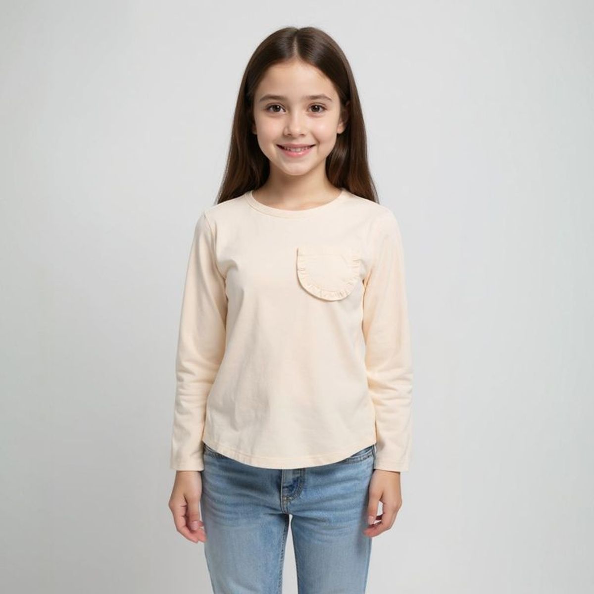 YAMP - Camiseta Niña con Estampado Manga larga de Algodón Yamp