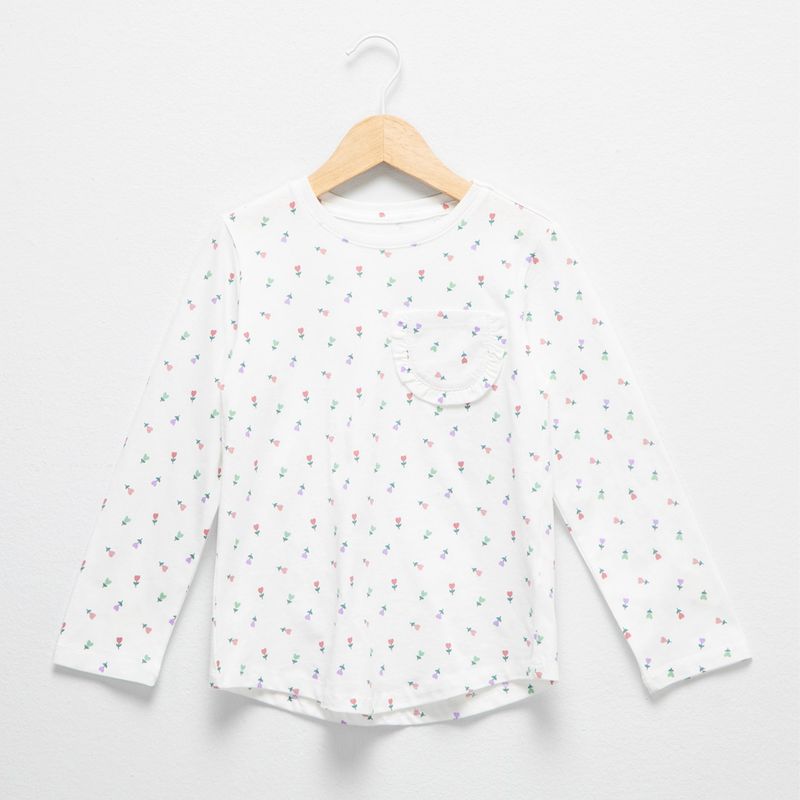 YAMP - Camiseta Niña con Estampado Manga larga de Algodón Yamp