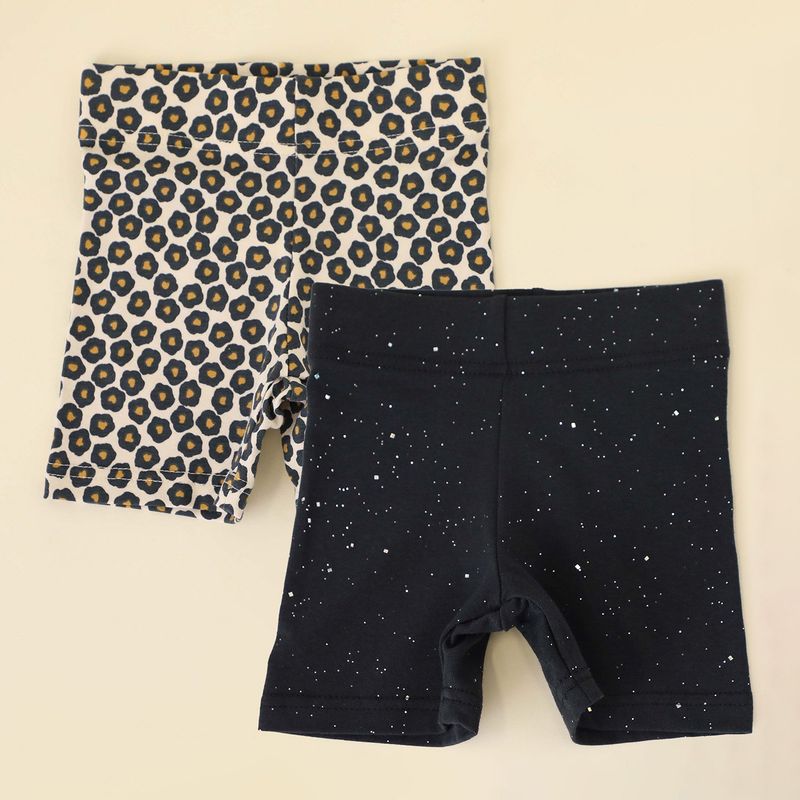 YAMP - Short Niña Pack de 2 unidades Recto Tiro medio de Algodón Yamp