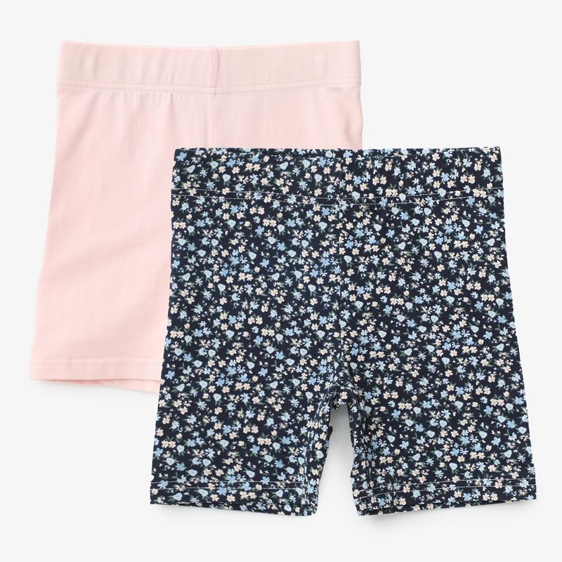 YAMP - Short Niña Pack de 2 unidades Recto Tiro medio de Algodón Yamp