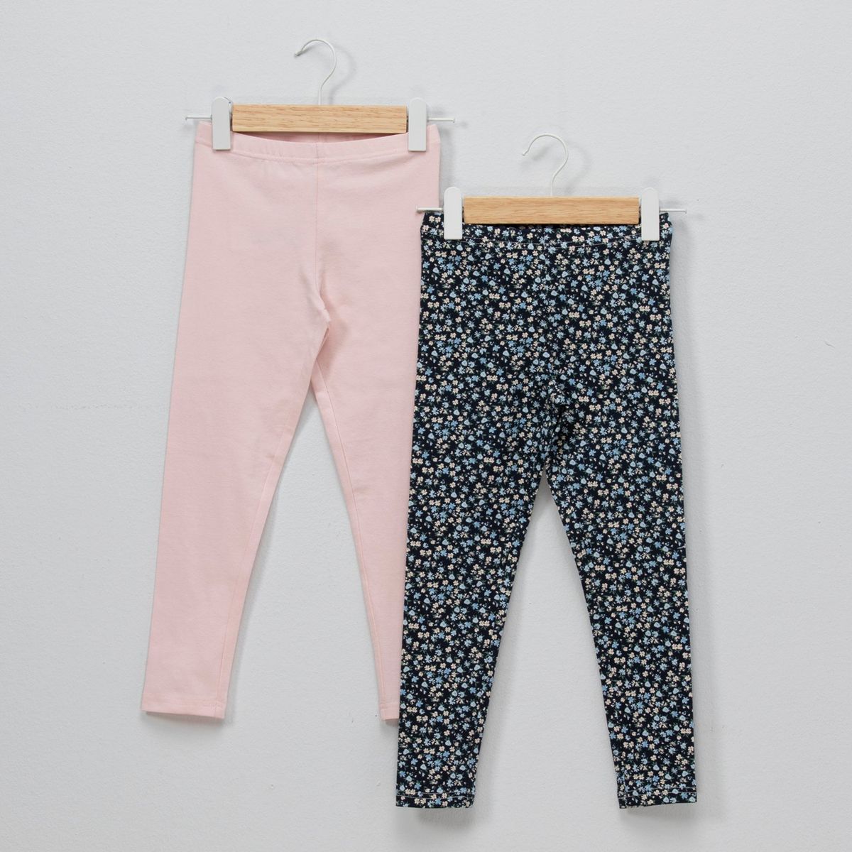 YAMP - Legging Niña Pack de 2 unidades Recto Tiro medio de Algodón Yamp