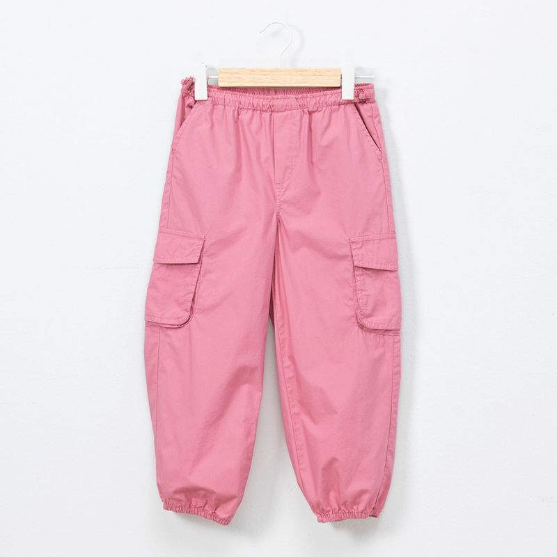 YAMP - Pantalón para Niña Cintura elásticada Cargo de Algodón Yamp