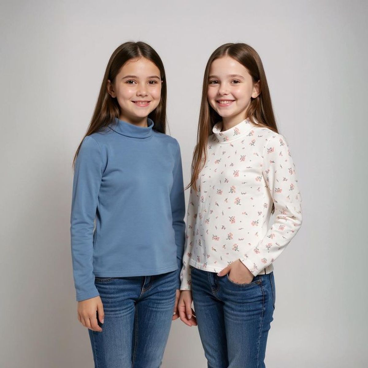 YAMP - Saco Niña Pack de 2 unidades con Estampado Con cuello Manga larga Algodón Yamp