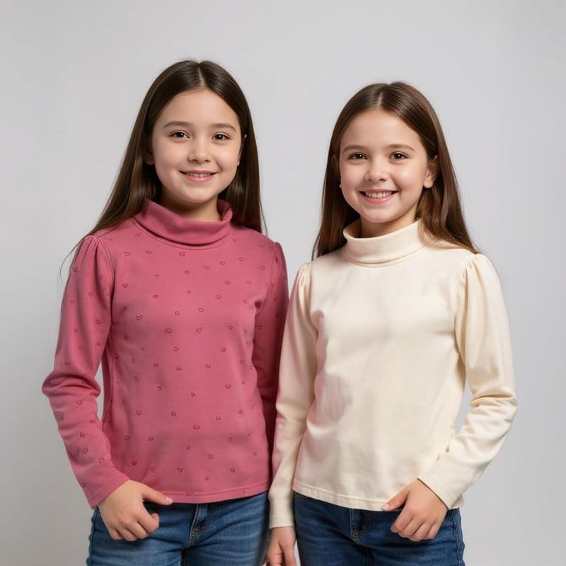 YAMP - Saco Niña Pack de 2 unidades con Estampado Con cuello Manga larga Algodón Yamp