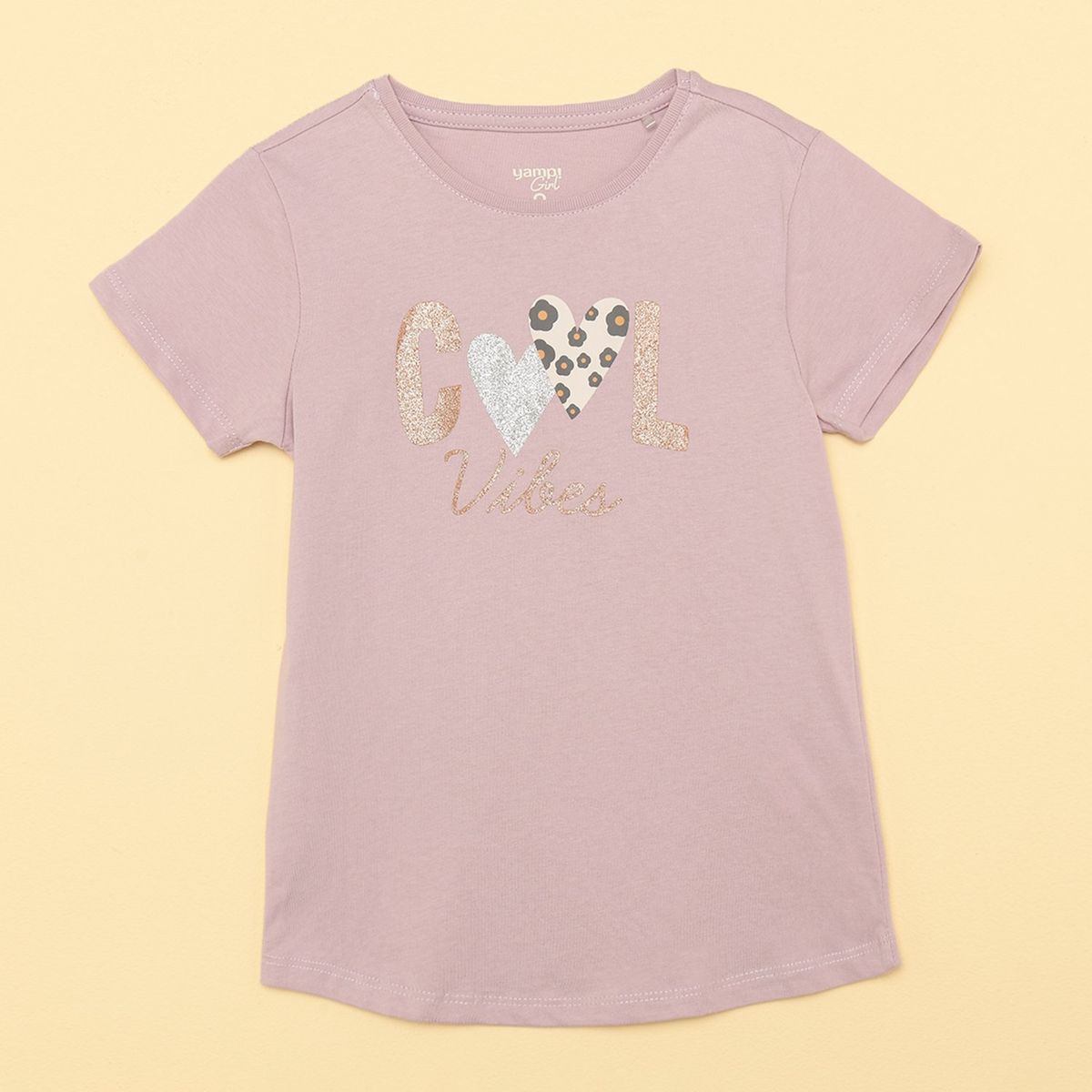 YAMP - Camiseta Niña con Estampado Manga corta Algodón Yamp